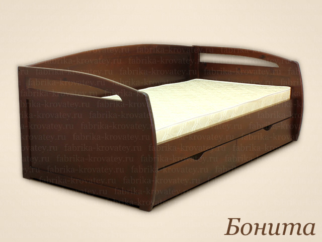 Недорогая кровать-диванчик с ящиками