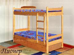 Двухъярусные детские кровати  из натурального дерева по низкой цене. Доставка по Москве и области.  