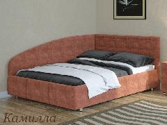 Двуспальная кровать в ткани