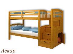 двухъярусная кровать с удобными ступенями