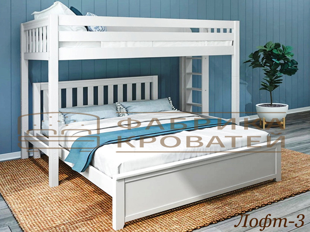 Кровать комбинированная чердак и двуспальная