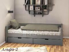 Тахта для подростков из дерева с ящиками